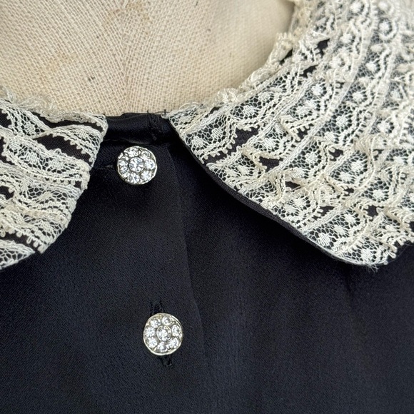 Dôen Miranda Mini Dress in Black Satin Medium - Picture 9 of 14